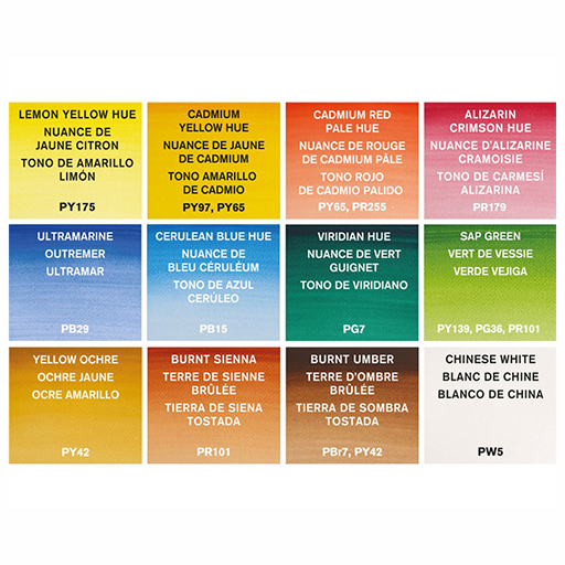 WINSOR & NEWTON SET DE BOLSILLO SKETCHER ACUARELA COTMAN 12 MEDIOS GODETS + PINCEL