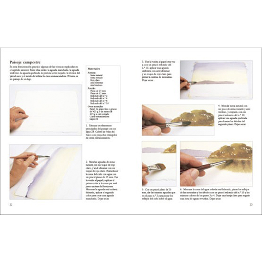 LIVRE (EN ESPAGNOL) - COMO PINTAR PAISAJES A LA ACUARELA