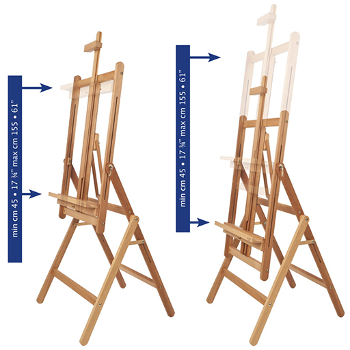 MABEF M33 CHEVALET TRANSFORMABLE EN TABLE POUR PEINTURE EN AQUARELLE PASTEL HUILE