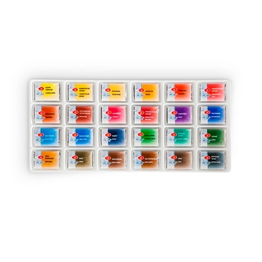 WHITE NIGHTS WATERCOLOUR CARDBOARD BOX - SET OF 24 PANS