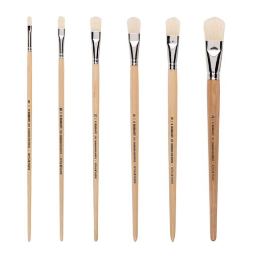 REMBRANDT FILBERT BRUSH CHUNGKING BRISTLE LONG HANDLE SERIES 208