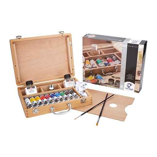 VAN GOGH COFFRET BOIS BASIC PEINTURE À L'HUILE 10 TUBES