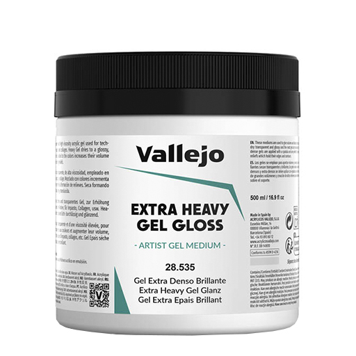 VALLEJO GEL EXTRA DENSO BRILLANTE - EXTRA HEAVY GEL GLOSS Nº 535