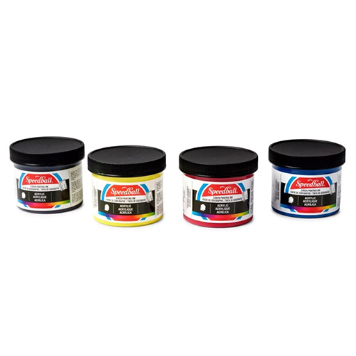 SPEEDBALL SET OF 4 ACRYLIC INKS FOR SCREEN PRINTING