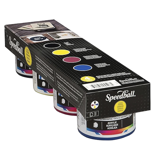 SPEEDBALL SET OF 4 ACRYLIC INKS FOR SCREEN PRINTING