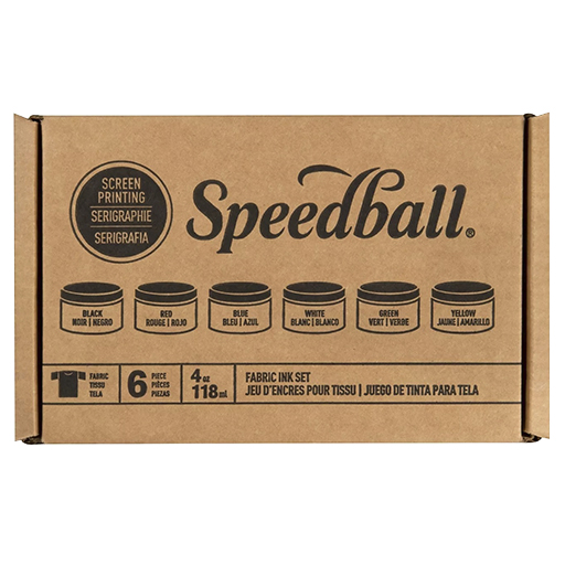 SPEEDBALL FABRIC SCREENPRINTING STARTER SET 6 SIEBDRUCK-TEXTILFARBEN