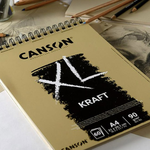 CANSON XL KRAFT MICROPERFORATED SPIRAL PAD 90 G