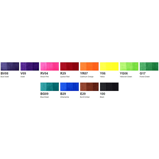 COPIC CIAO MARKER SET 12 STK SORTIERTE FARBEN