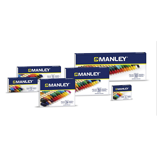 MANLEY KARTONETUI MIT WACHSMALKREIDEN SORTIERTE FARBEN
