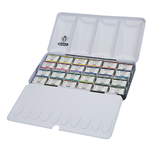 SCHMINCKE HORADAM AQUARELL CAJA DE ACUARELA METÁLICA CON 24 GODETS