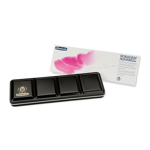 SCHMINCKE HORADAM AQUARELL CAJA DE ACUARELA METÁLICA CON 12 MEDIOS GODETS Y ESPACIOS VACIOS PARA OTROS 12