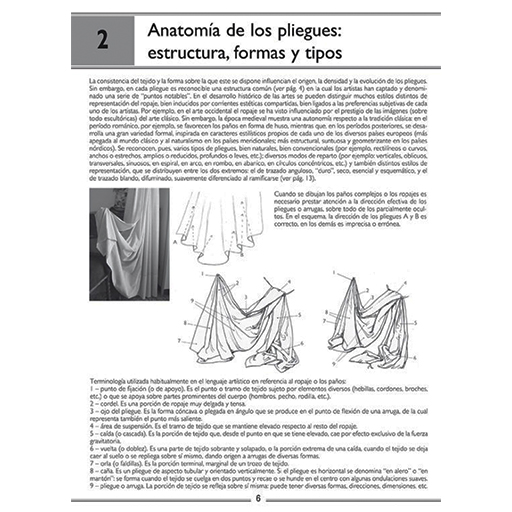LIVRE (EN ESPAGNOL) - EL ROPAJE Y LA FIGURA HUMANA CÓMO DIBUJAR PLIEGUES - TEJIDOS Y VESTIDOS