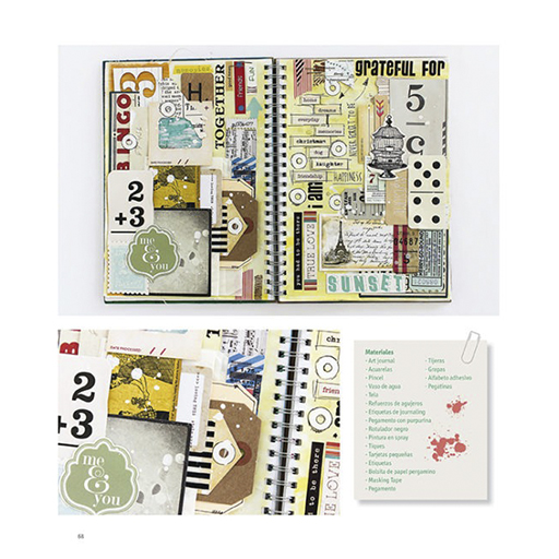 BUCH (AUF SPANISCH) - TECNICAS E IDEAS DE SCRAPBOOKING - ART JOURNALING - MINI ALBUMES Y MIX MEDIA