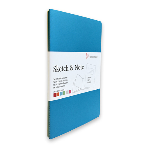 HAHNEMÜHLE SKETCH & NOTE CARNET DE CROQUIS 125 G PACK DE 2