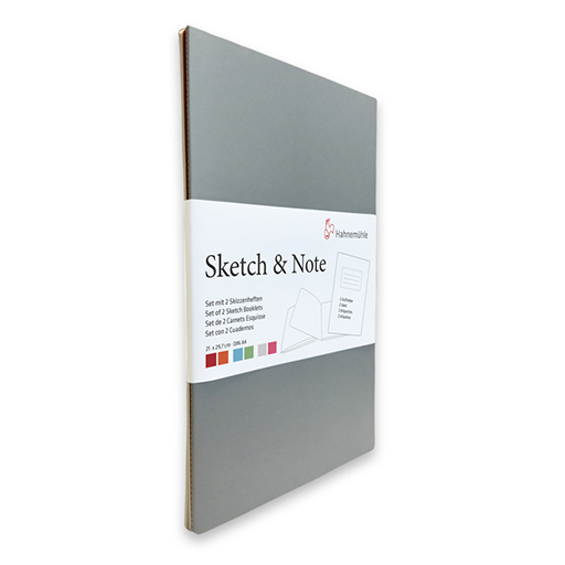 HAHNEMÜHLE SKETCH & NOTE CARNET DE CROQUIS 125 G PACK DE 2