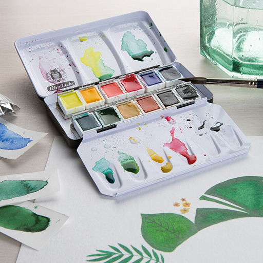 SCHMINCKE AQUARELLE AKADEMIE BOÎTE MÉTAL 12 DEMI-GODETS