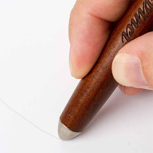 DA VINCI ETHERGRAF PINCEAU ROND PETIT-GRIS MANCHE AVEC POINTE EN MÉTAL POUR DESSINER SÉRIE 499