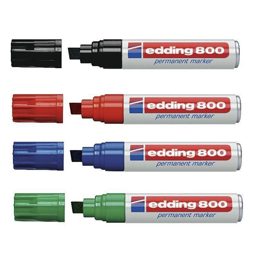 EDDING 800 ROTULADOR MARCADOR PERMANENTE PUNTA BISELADA
