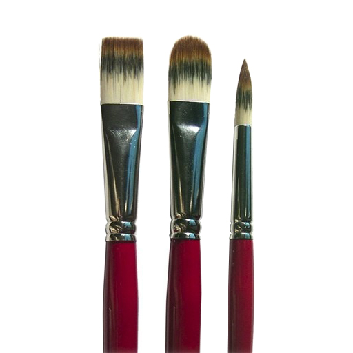VAN GOGH SET 3 PINCEAUX FIBRE TORAY TRICOLORE MANCHE COURT