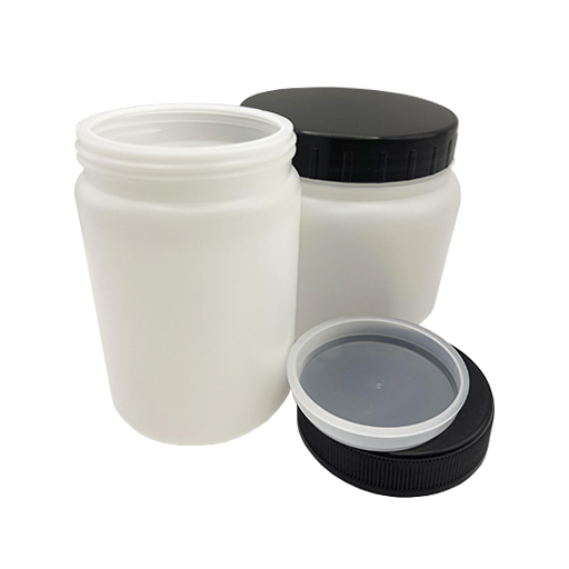 EMPTY JAR WITH SHUTTER AND SCREW-ON LID