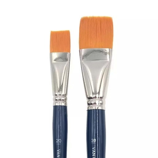 VAN GOGH SET 2 PINCELES FIBRA TORAY NARANJA PLANOS MANGO CORTO SERIES 194