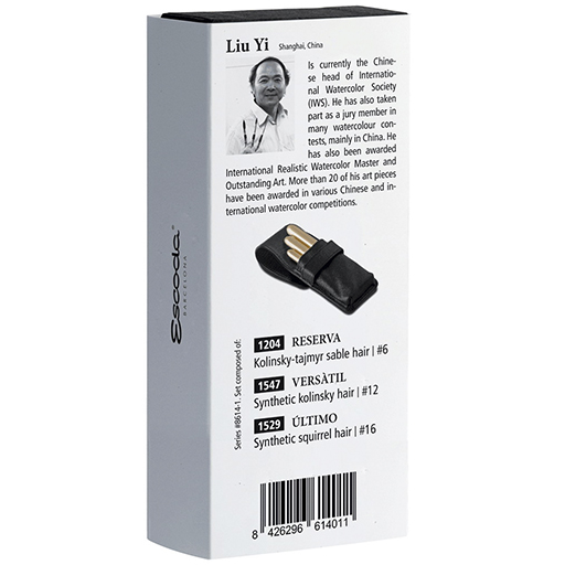 ESCODA ÉDITION SPÉCIALE LIU YI - SET DE PINCEAUX DE VOYAGE SÉRIE 8614 - SET 1