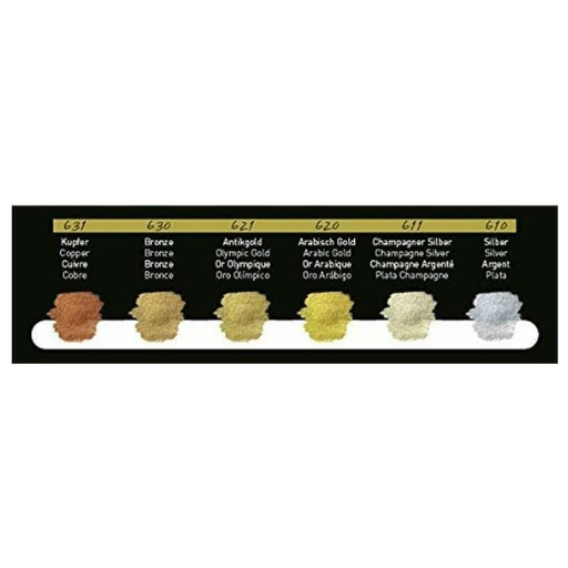 FINETEC COFFRET AQUARELLE 6 PASTILLES COULEURS NACRÉES - SÉRIE ESSENTIALS F0600S