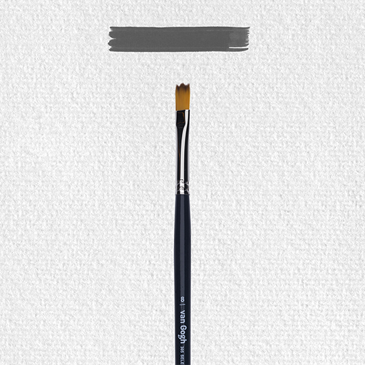 VAN GOGH PINCEL PLANO EN FORMA DE ZIGZAG FILAMENTO SELECTO MANGO LARGO SERIE 305