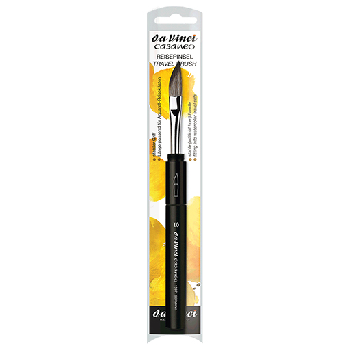 DA VINCI CASANEO SLANTED TRAVEL BRUSH SYNTHETIC FIBRE FOR WATERCOLOUR SERIES 1597TP