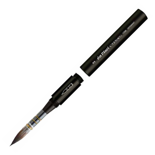 DA VINCI CASANEO ROUND TRAVEL BRUSH SYNTHETIC FIBRE FOR WATERCOLOUR SERIES 1598TP