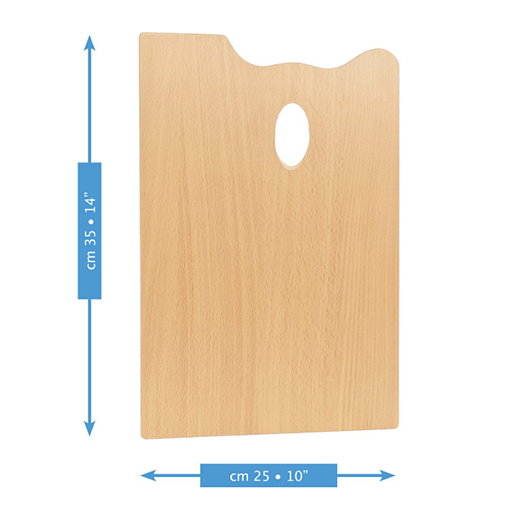 MABEF M/R PROFESSIONAL RECTANGULAR WOODEN PAINTING PALETTE