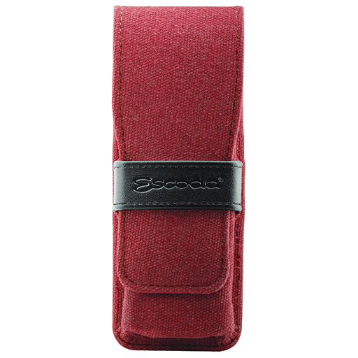 ESCODA TRAVEL BRUSH SET IN FABRIC CANVAS CASE - RED SET SERIES 1270