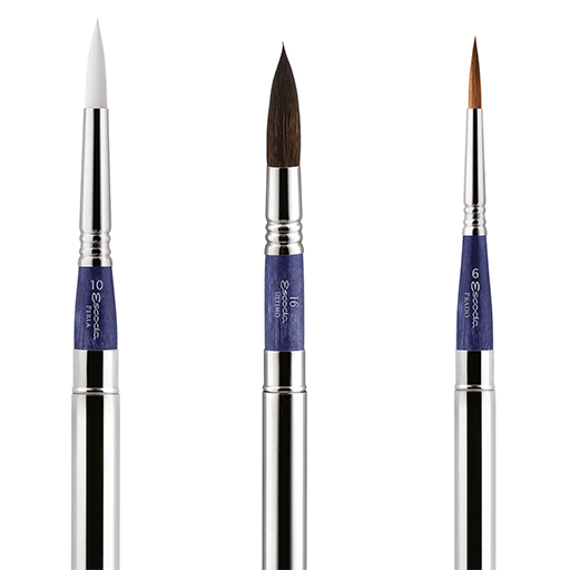 ESCODA ASTUCCIO IN TESSUTO PER PENNELLI TASCABILI - BLUE SET SERIE 1271