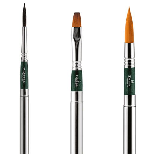 ESCODA ASTUCCIO IN TESSUTO PER PENNELLI TASCABILI - GREEN SET SERIE 1273