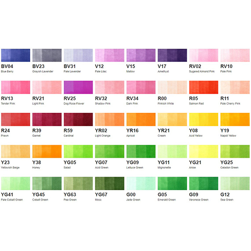 COPIC CLASSIC MARKER SET OF 72 - SET C