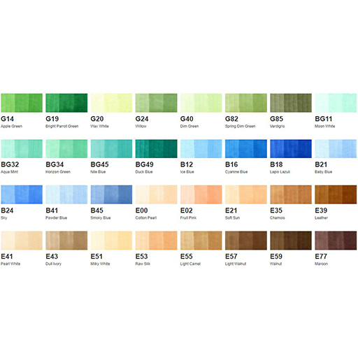 COPIC CLASSIC MARKER SET OF 72 - SET C