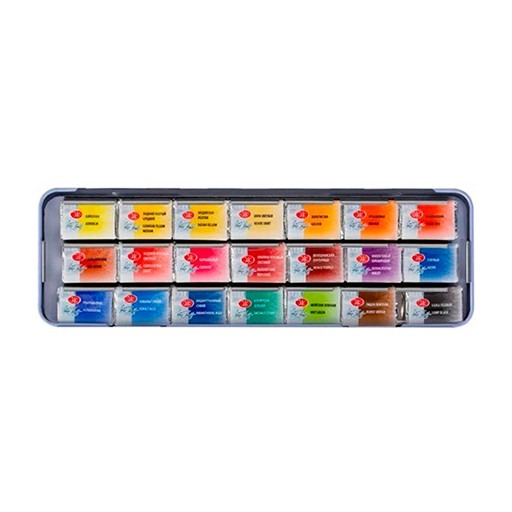 WHITE NIGHTS BOÎTE MÉTAL AQUARELLE 21 GODETS