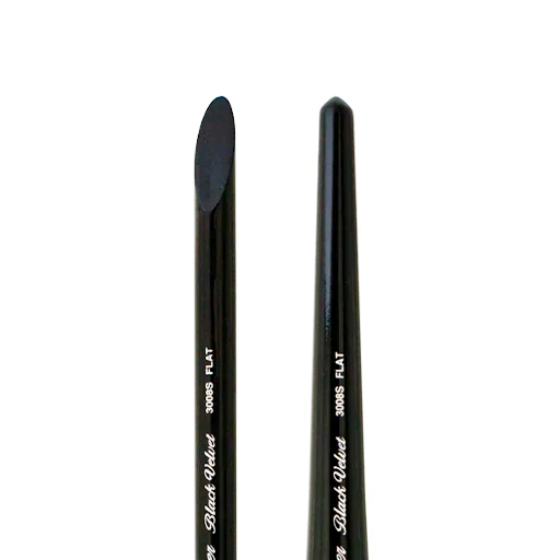 SILVER BRUSH BLACK VELVET SQUARE WASH PENNELLO QUADRATO MANICO CORTO SERIE 3008S