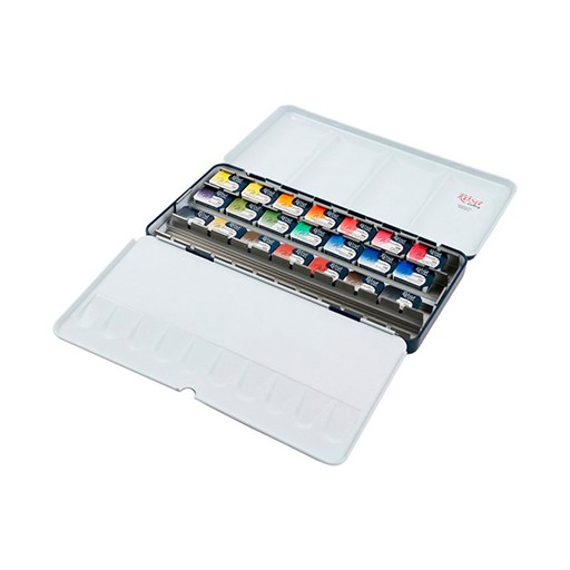 ROSA GALLERY CLASSIC CAJA ACUARELA METÁLICA 21 GODETS COMPLETOS