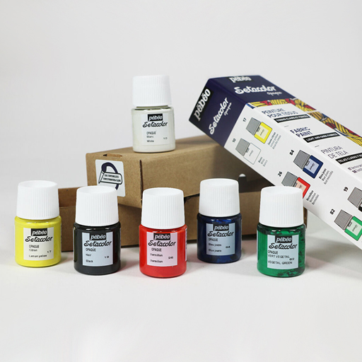 PÉBÉO SETACOLOR SET 6 PEINTURES TISSU OPAQUES