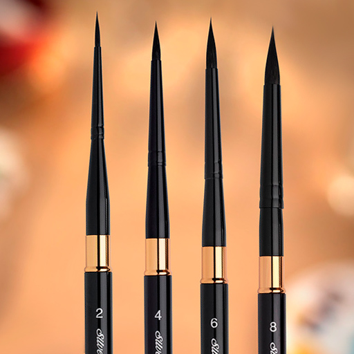 SILVER BRUSH BLACK VELVET SET OF 4 TRAVEL BRUSHES SERIES WC3124ST