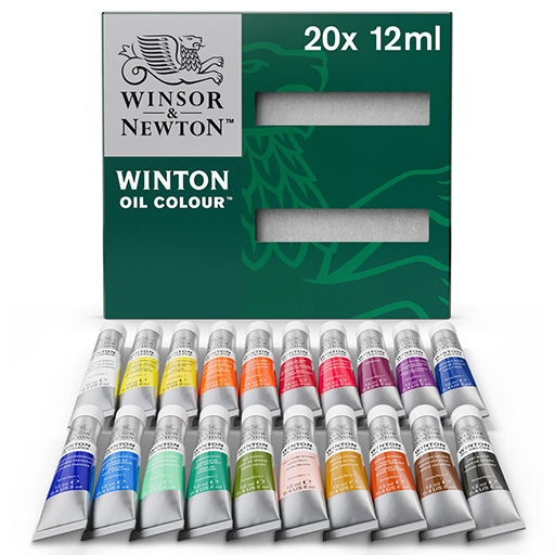 WINSOR & NEWTON WINTON ÖLFARBE EINSTEIGER-SET 20 X 12 ML TUBEN