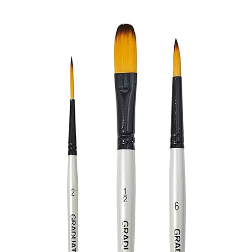 DALER ROWNEY GRADUATE SET 3 SYNTHETIK-AQUARELLPINSEL KURZER STIEL
