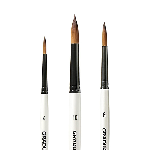 DALER ROWNEY GRADUATE SET 3 PINCELES REDONDOS SINTÉTICOS MANGO CORTO