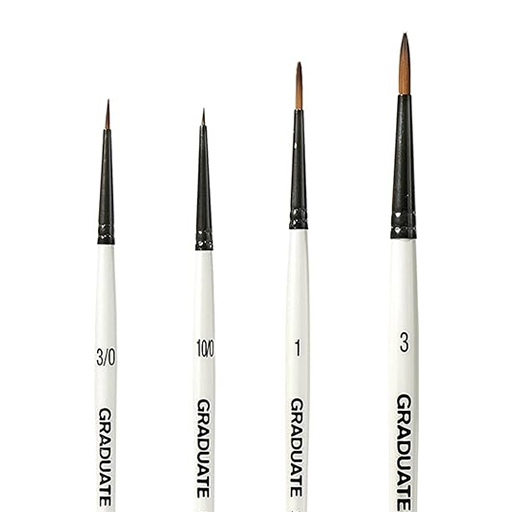 DALER ROWNEY GRADUATE SET 4 PINCELES SINTÉTICOS REDONDOS MANGO CORTO