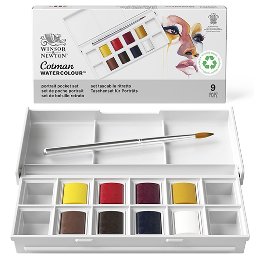 WINSOR & NEWTON SET DE BOLSILLO ACUARELA COTMAN - RETRATO