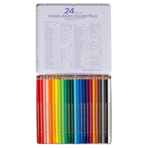 HOLBEIN ARTISTS' COLORED PENCIL SET BUNTSTIFTE IM METALLETUI