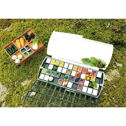 MIJELLO SCATOLE ARTIST MISSION GOLD CLASS TRIPLE PANS DI ACQUERELLI IN MEZZO GODET