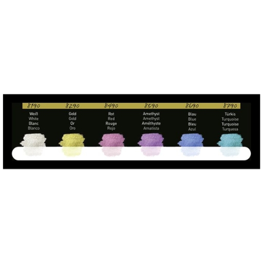 FINETEC AQUARELL-METALLKASTEN 6 HIGH SPARKLING IRISIERENDE FARBEN - SERIE PREMIUM F8001