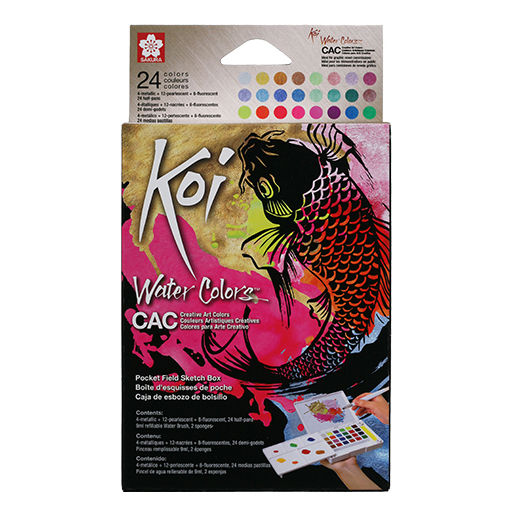 SAKURA KOI SKETCH BOX 24 CREATIVE ART COLORS